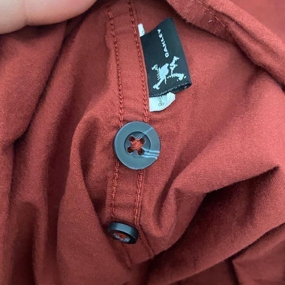 OAKLEY MENS SHIRT LONG SLEEVE BUTTON DOWN Y2K RED SIZE LARGE - Picture 4 of 5